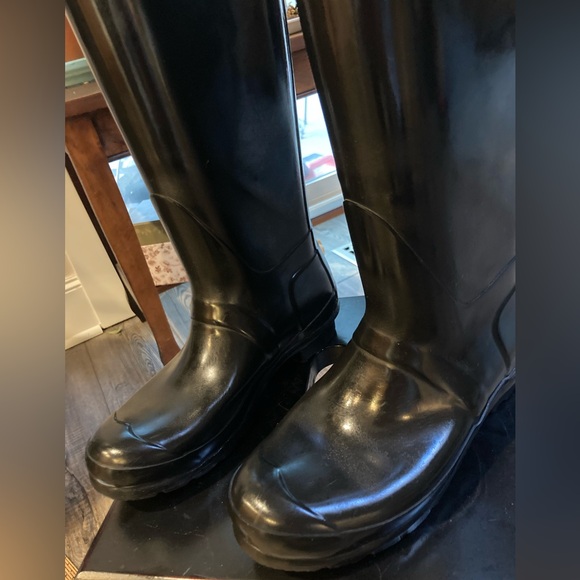 Hunter Tall Gloss Black Rain Boots - Picture 5 of 10